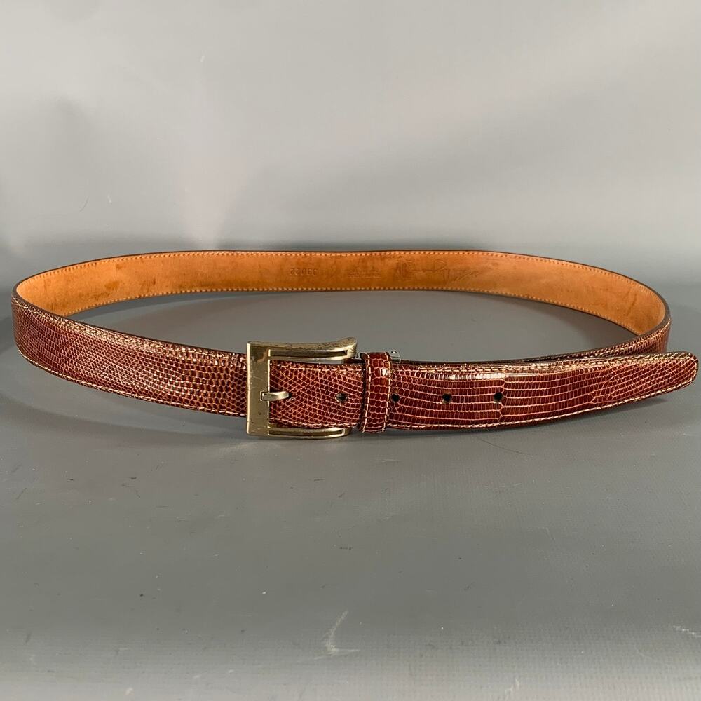 MARTIN DINGMAN Brown Lizard Belt
